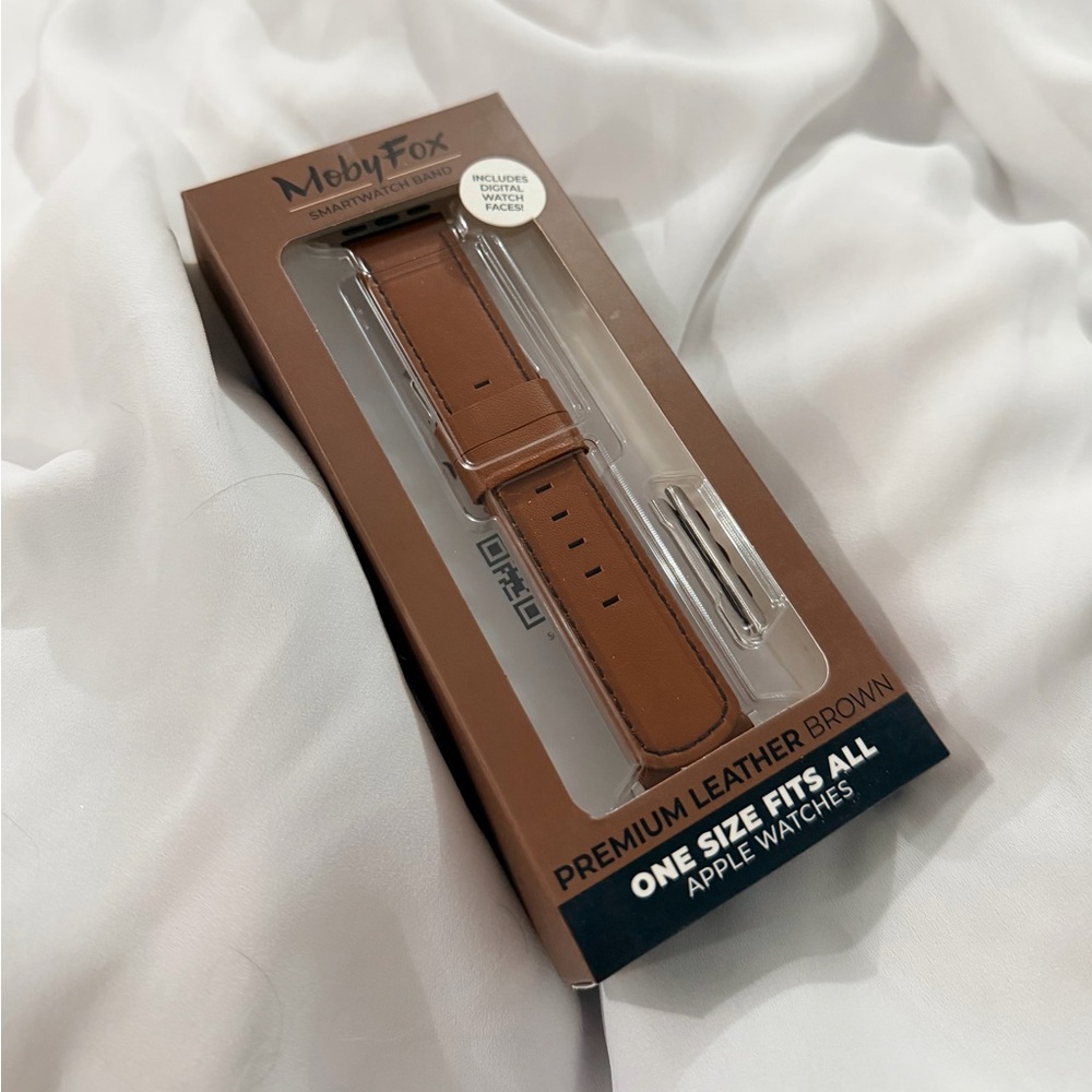 Premium Leather Brown Apple Watch Band